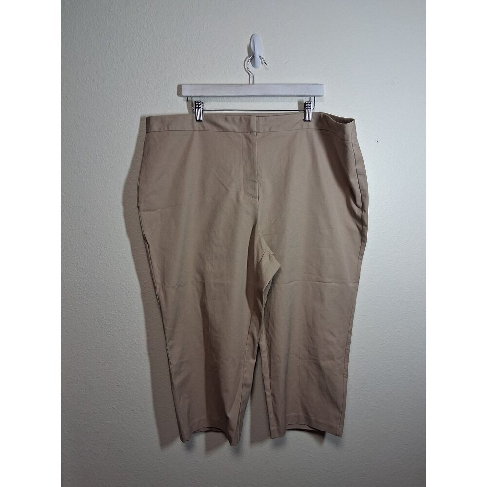 NWOT Simply Emma Capris Pants Business Casual Slacks Office Preppy Plus Size 22W